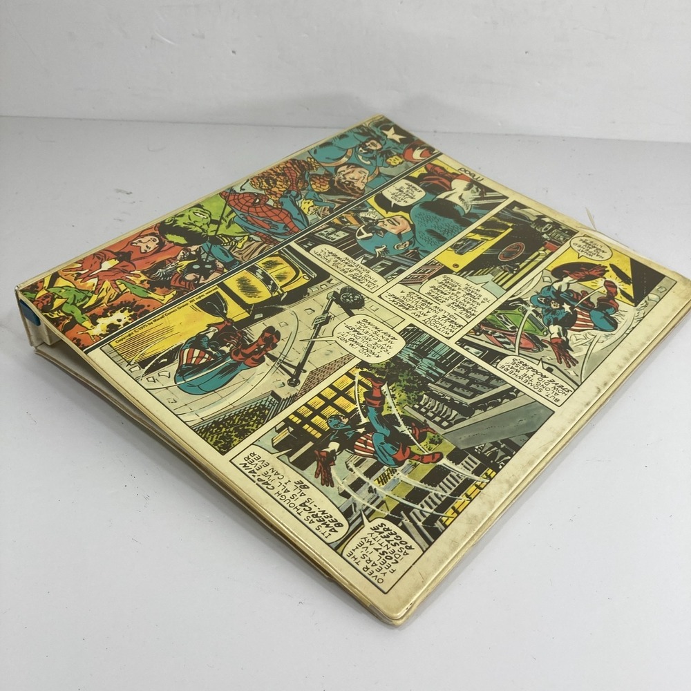 Vintage Captain America Comic Book Binder Mead Marvel Comics 1970s Rare - Picture 12 of 16